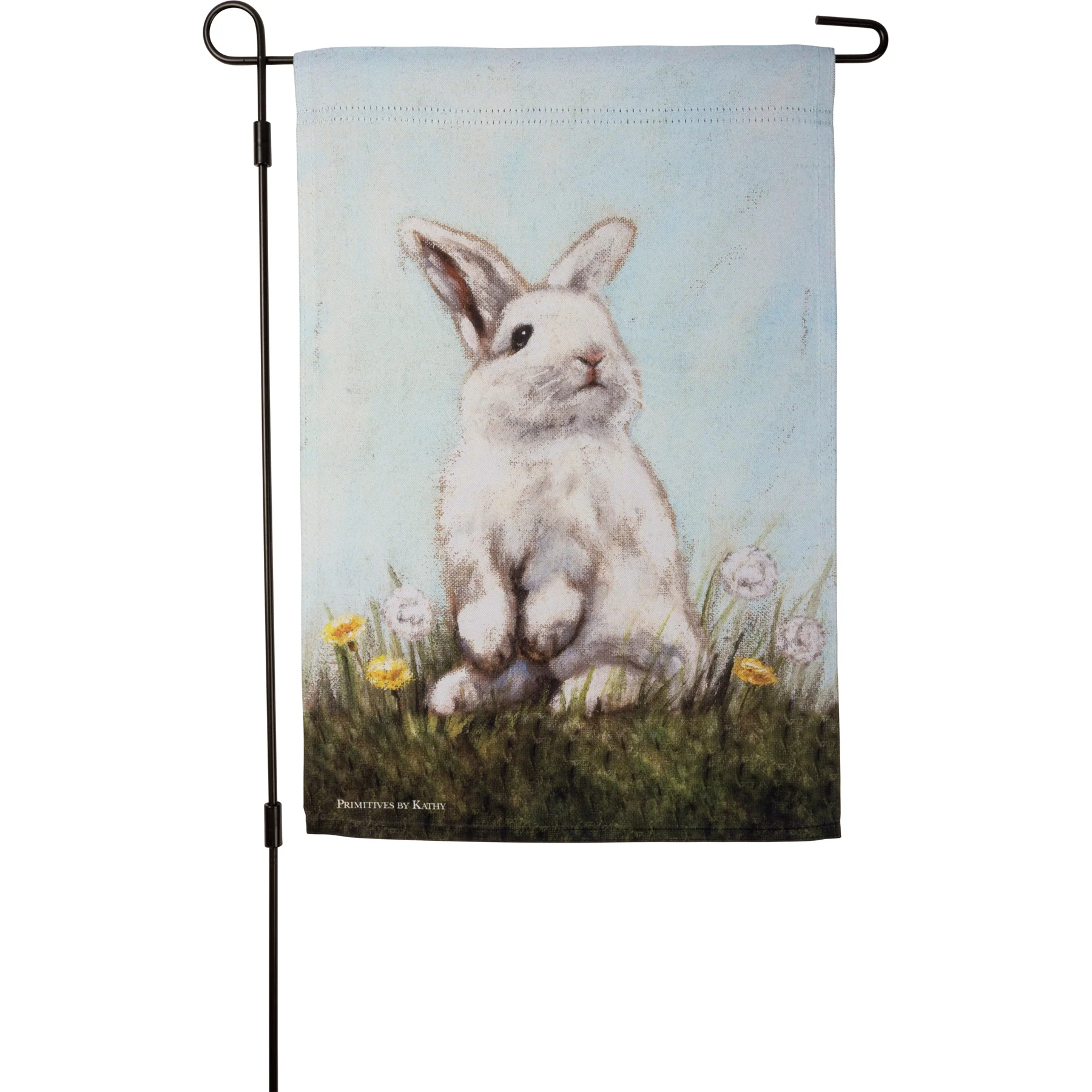 💙 White Baby Bunny Garden Flag