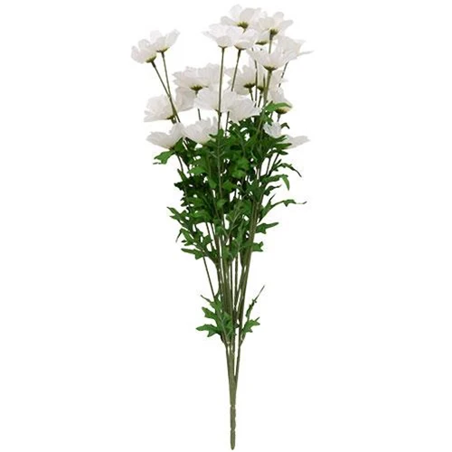 ๐ White Breeze Swept Blooms 21" Faux Bush