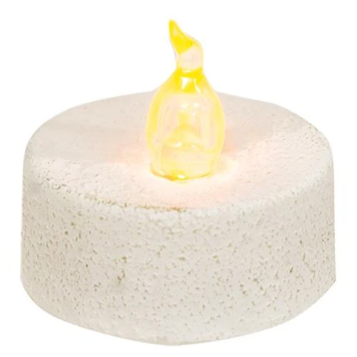 ๐ White Cement Mini Timer Tealight