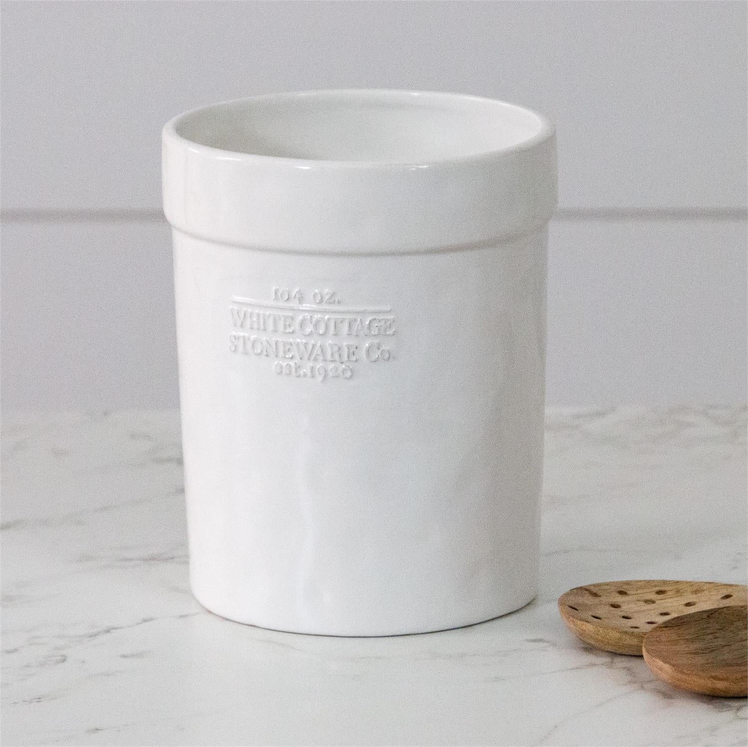 White Cottage Utensil Crock - Image 2