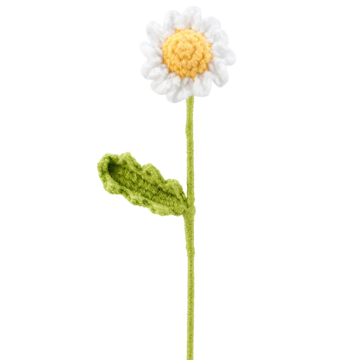 White Daisy Crochet Flower 16" H