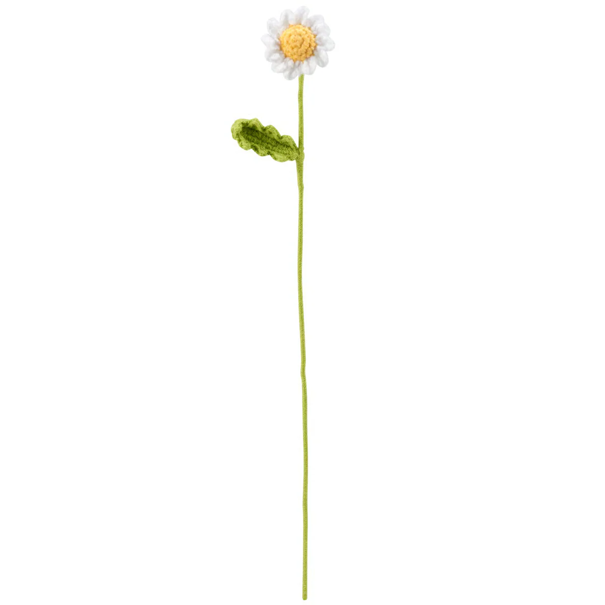 White Daisy Crochet Flower 16" H - Image 2