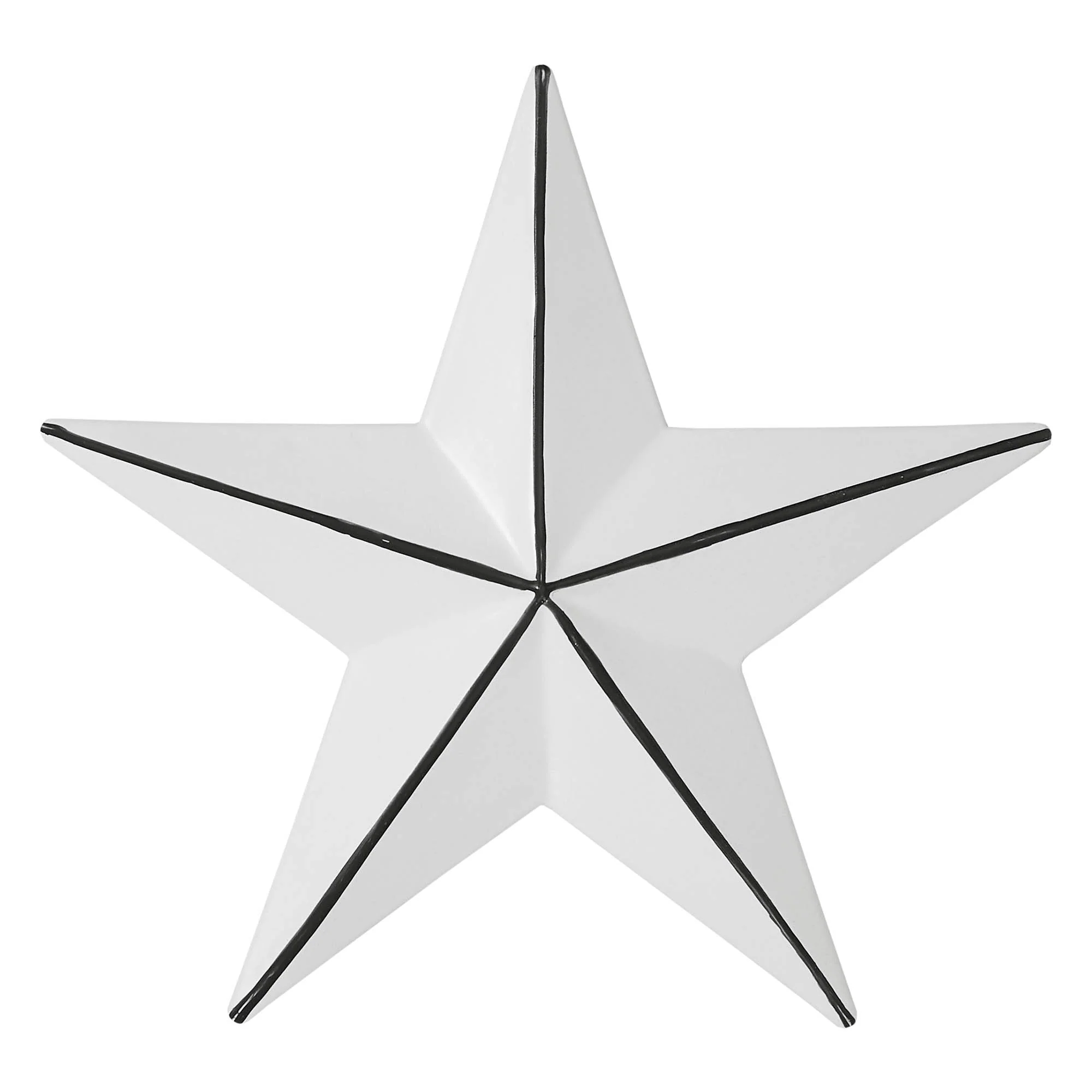 White Distressed 4" Metal Star - Image 2