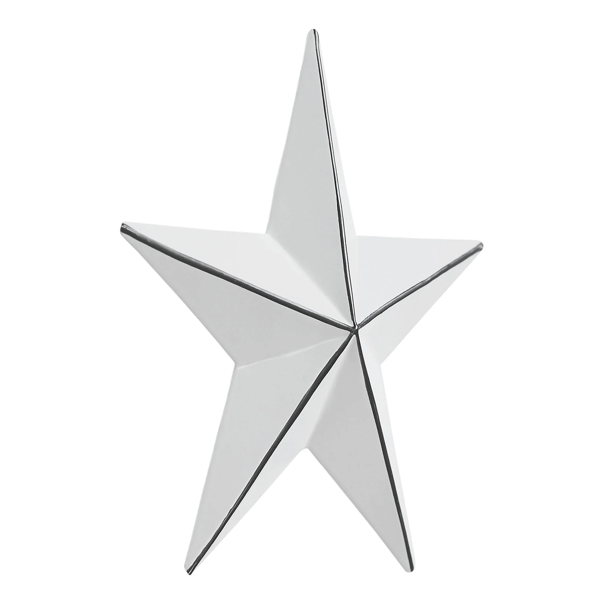 White Distressed 4" Metal Star - Image 3