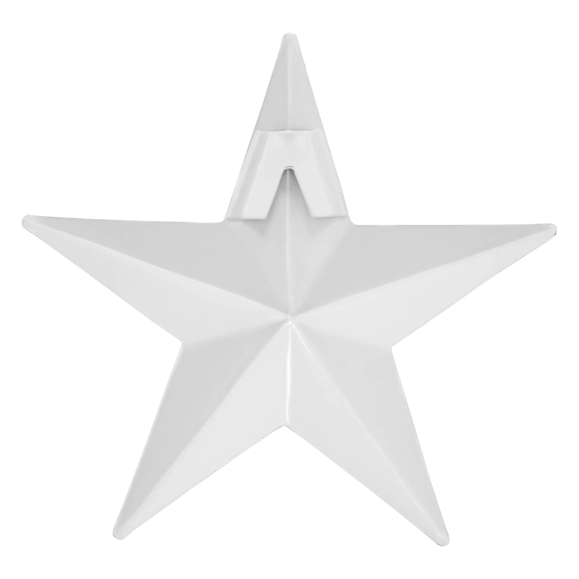 White Distressed 4" Metal Star - Image 4