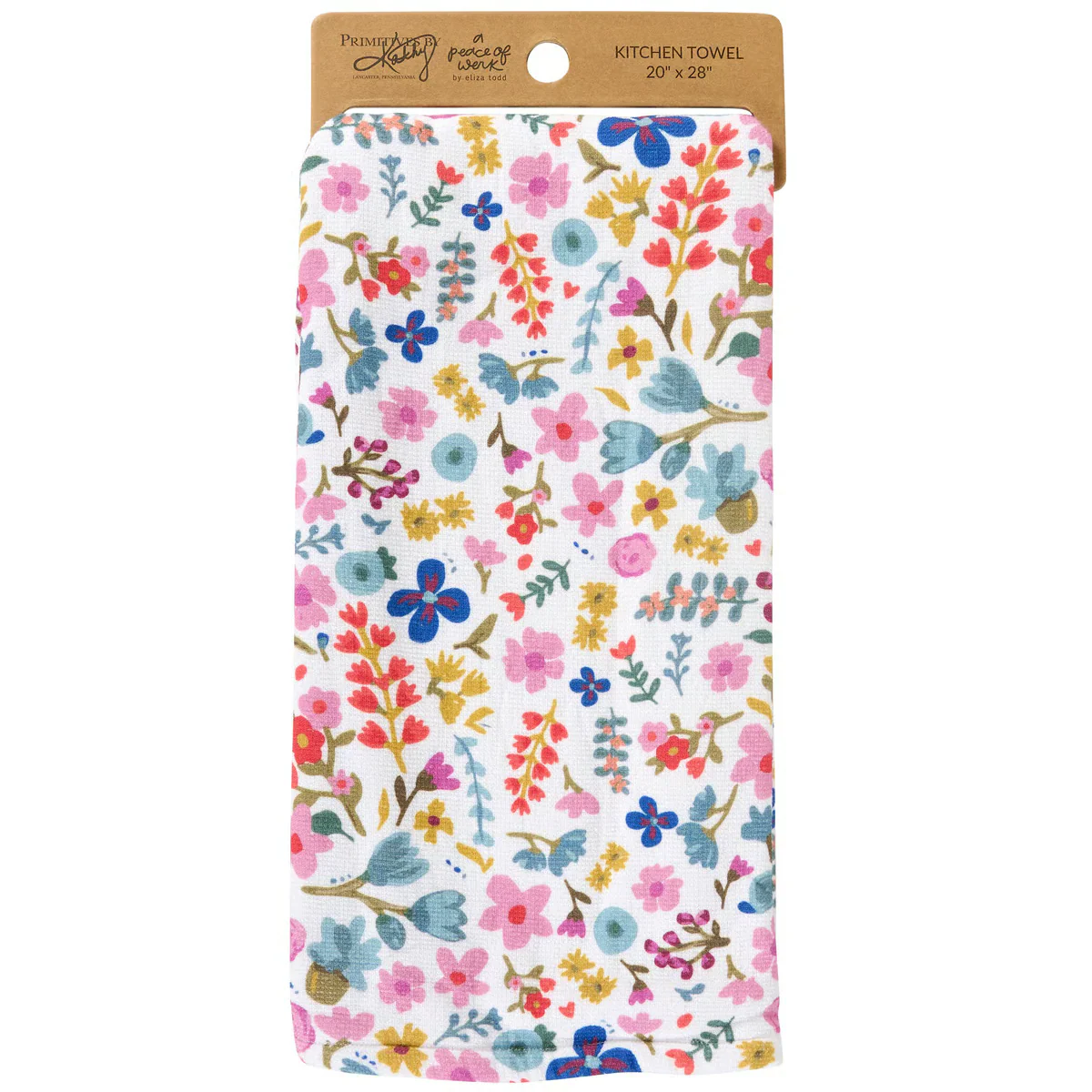 White Floral Kitchen Towel