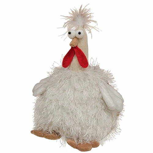 White Fluffy Chicken 9" Stuffed Animal