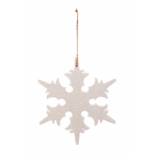 💙 White Glitter Snowflake Ornament 8" diameter