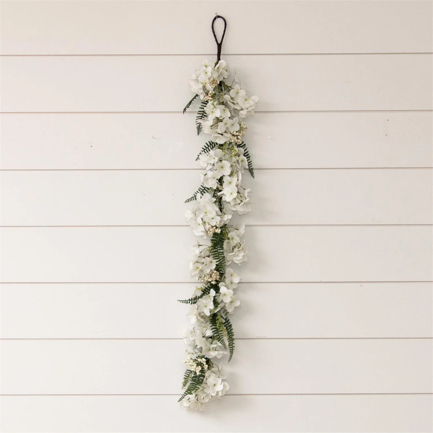 White Hydrangea 48" Faux Floral Garland