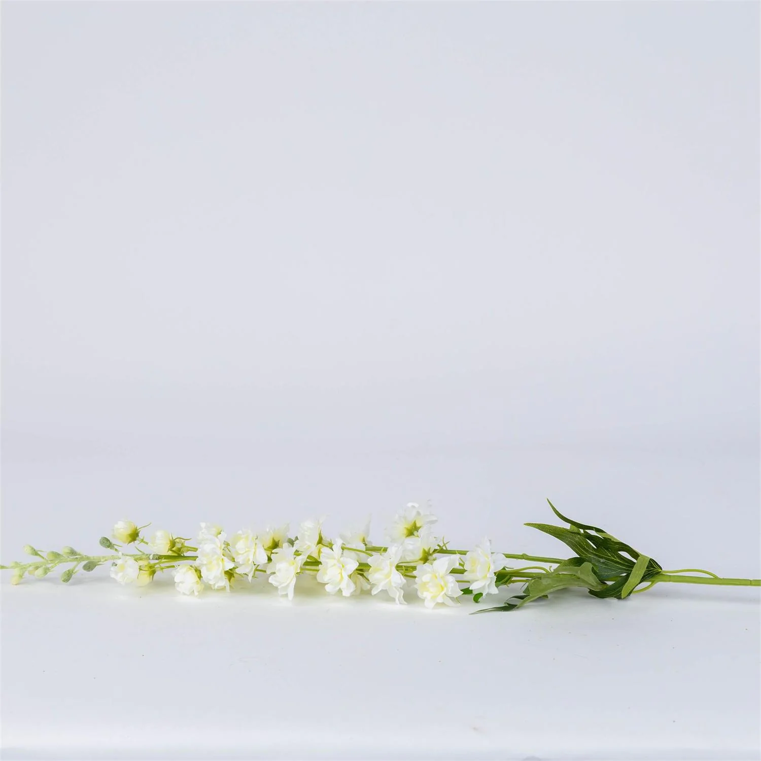 White Larkspur 34" Faux Floral Stem - Image 2