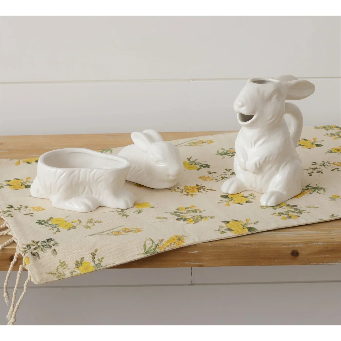 White Rabbit Ceramic Sugar & Creamer Set - Image 2