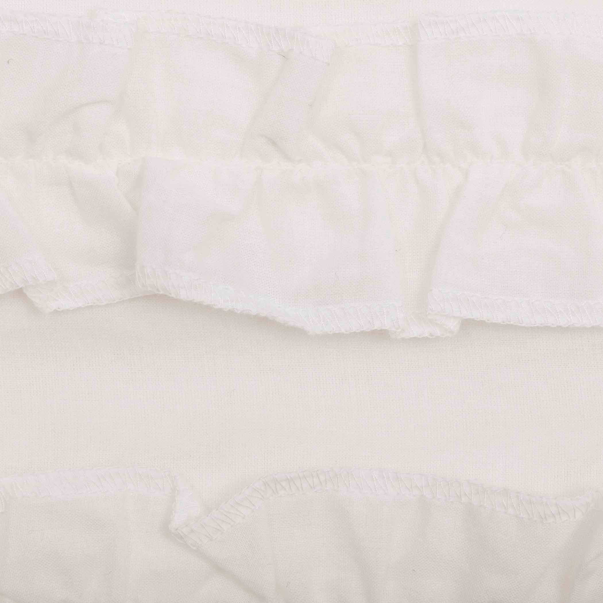 White Ruffled Sheer Petticoat Valance Curtain 16" x 60" - Image 7