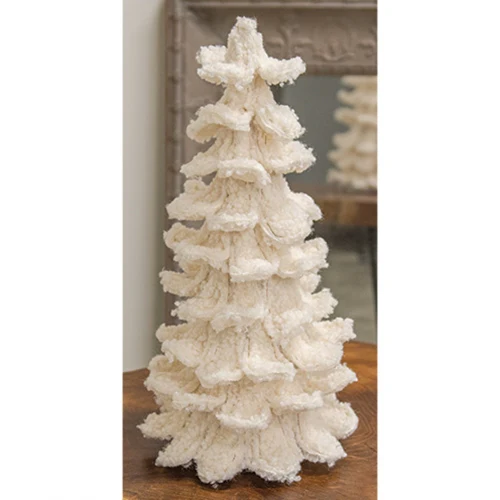 White Sherpa Christmas Tree 17.5"H - Image 2