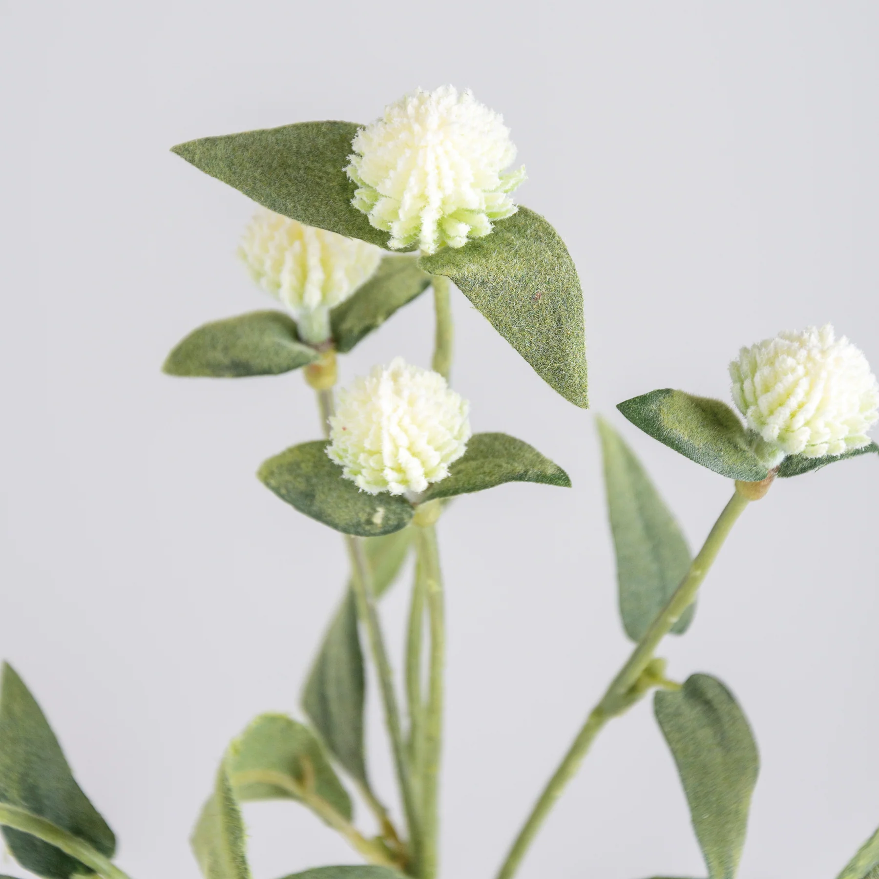 ๐ White Thistle 28" Faux Floral Spray - Image 3