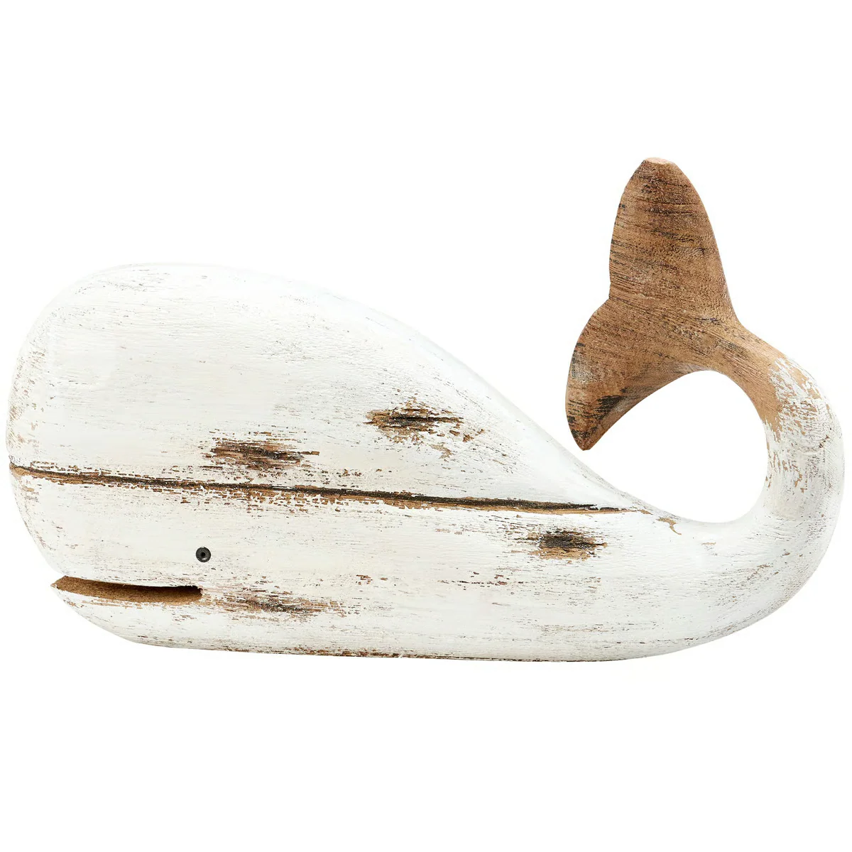 White Whale Wooden Sitter