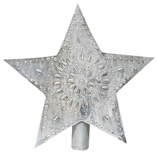 ๐ Whitewashed Star 9" H Tree Topper