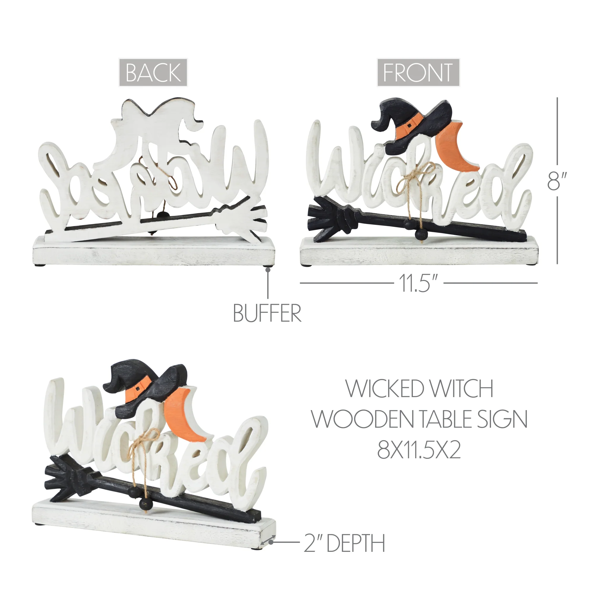 Wicked Witch Wooden Tabletop Decor Sign - Image 5