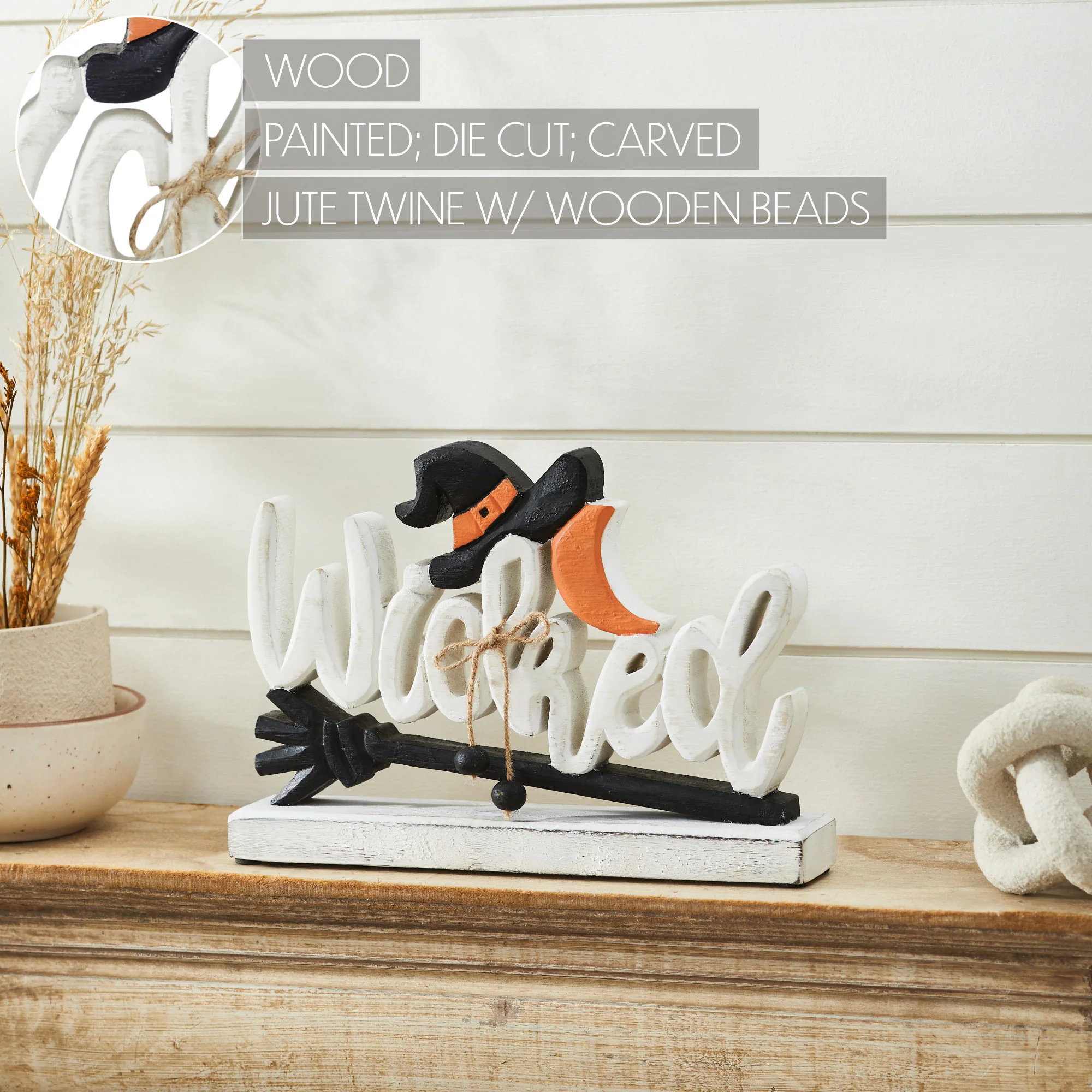 Wicked Witch Wooden Tabletop Decor Sign - Image 6