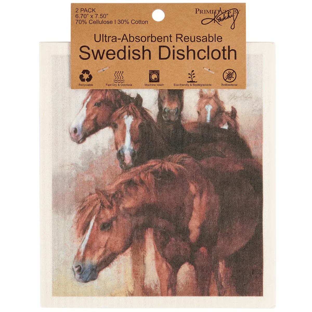 Wild Horses Swedish Dishcloth Set - Image 5