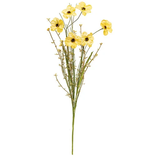 ๐ Wild Yellow Spring Flower & Grass 20" Faux Floral Spray