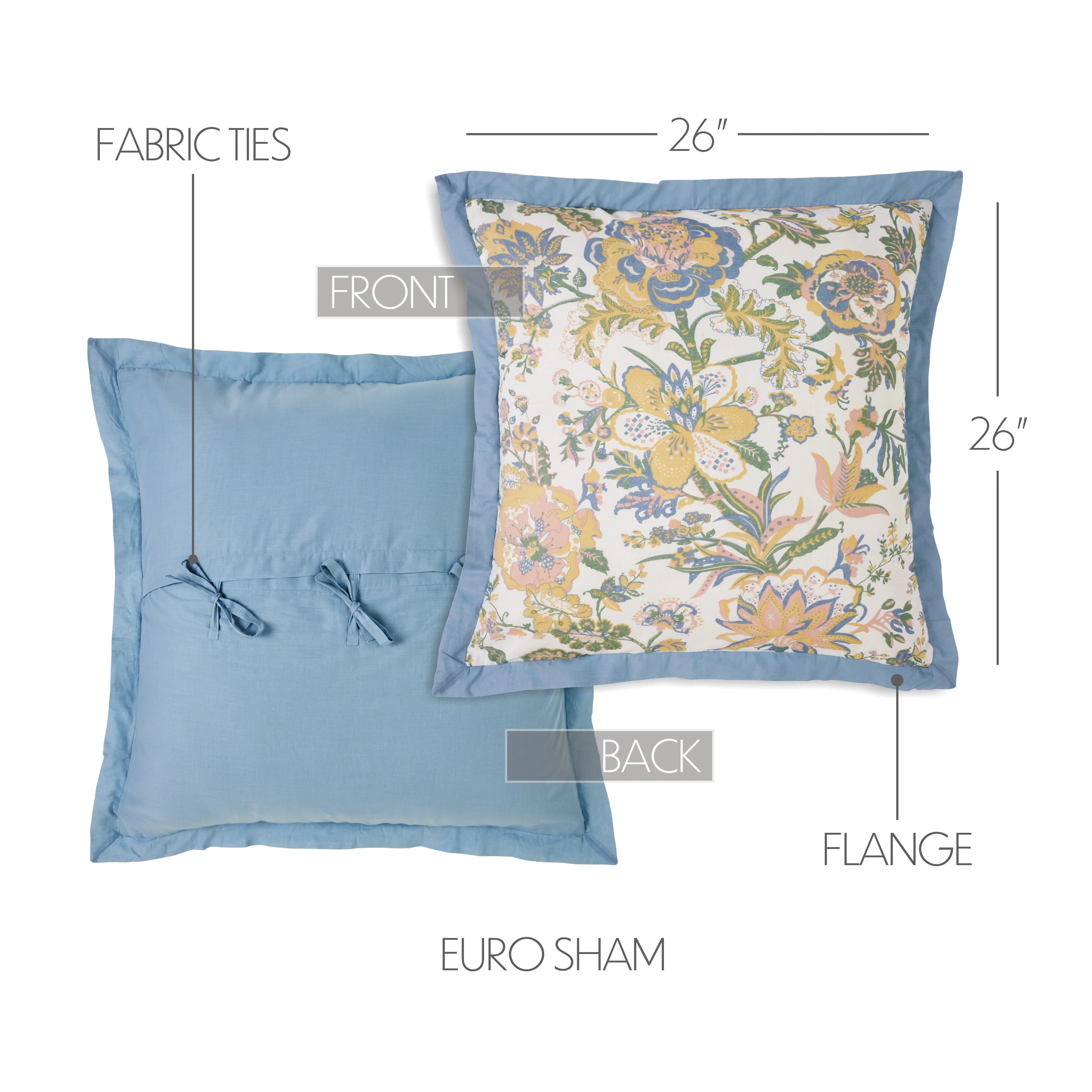 Wilder Floral Design 26" Pillow Sham Set of 2 - Image 4