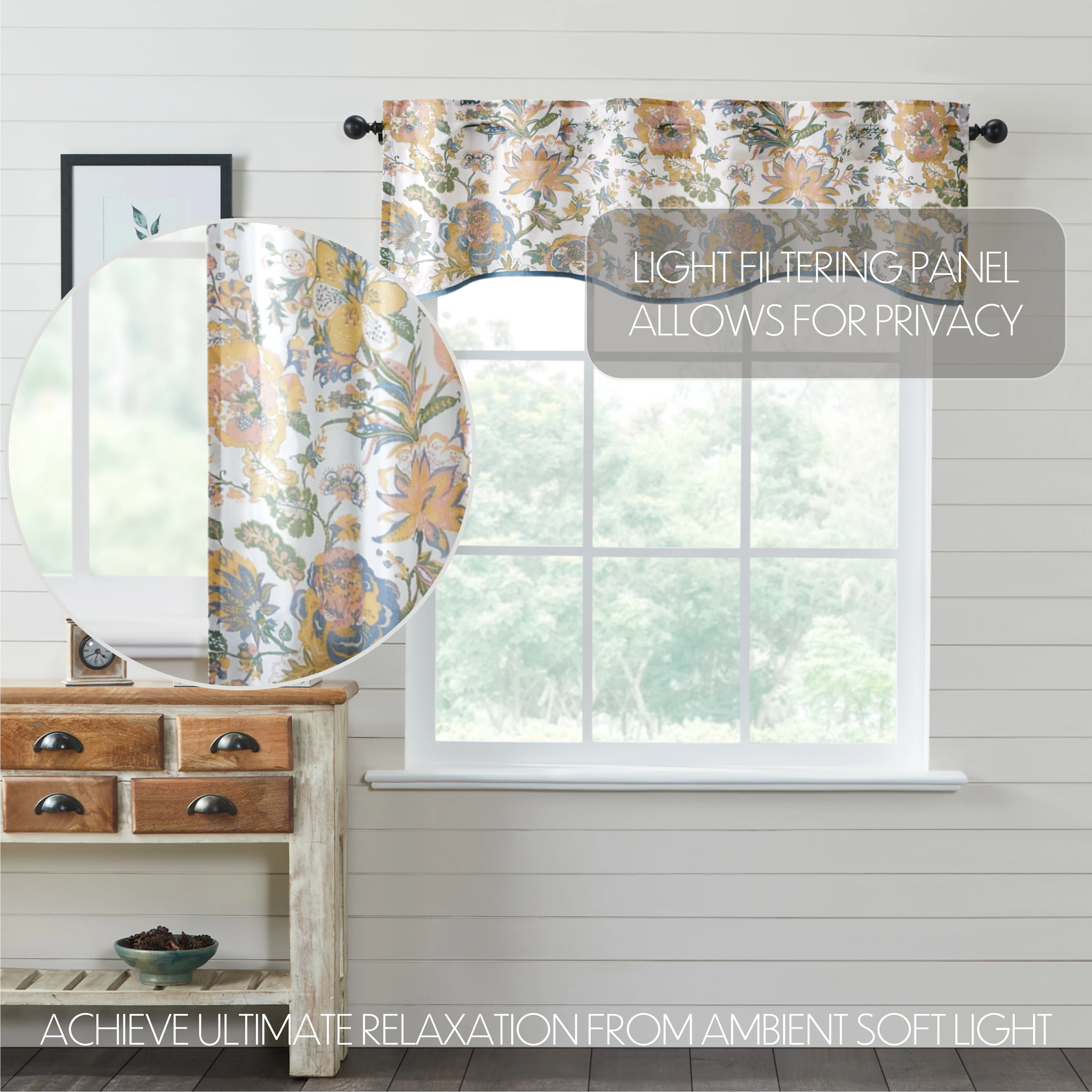 Wilder Floral Patterned Valance 18" x 60" - Image 4
