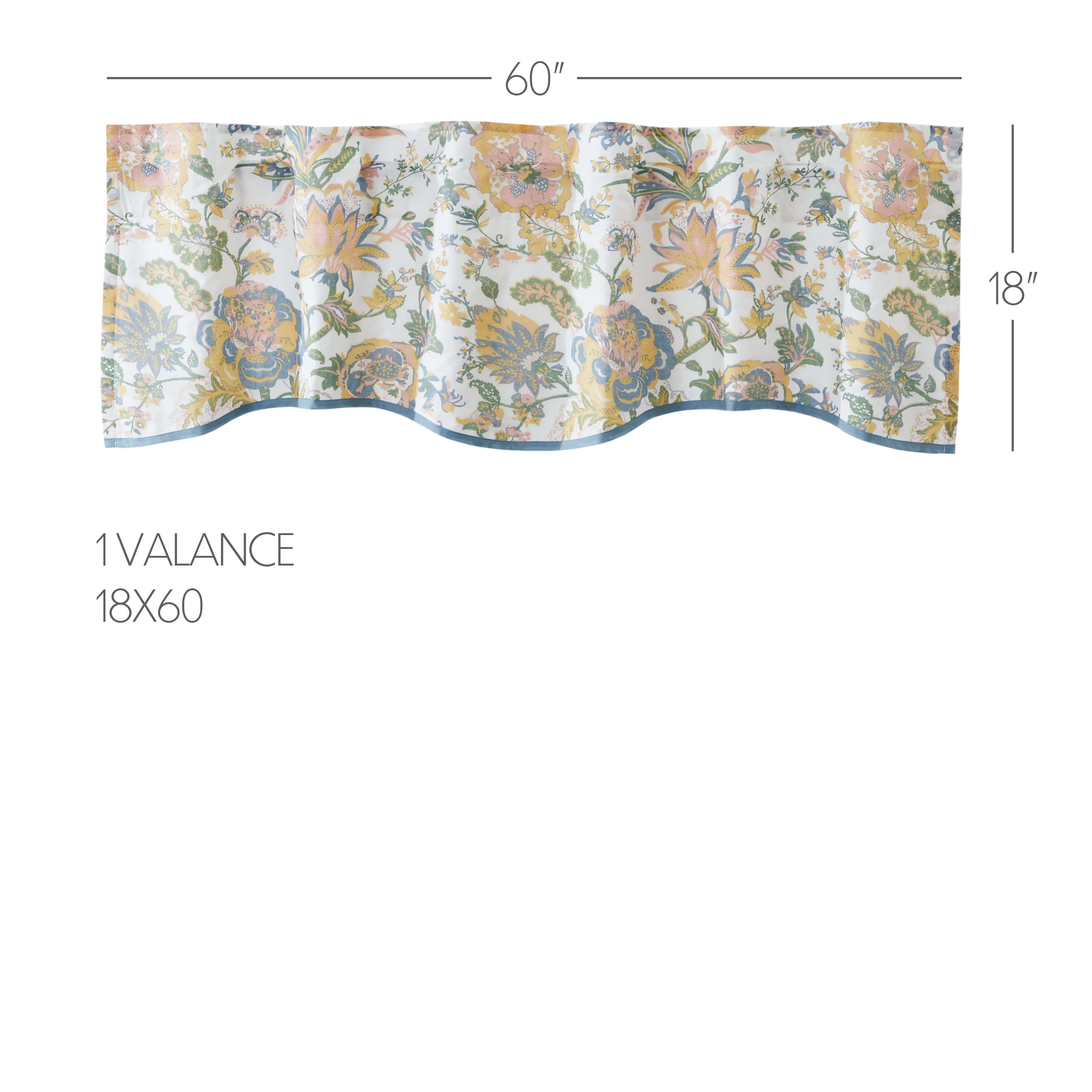Wilder Floral Patterned Valance 18" x 60" - Image 5
