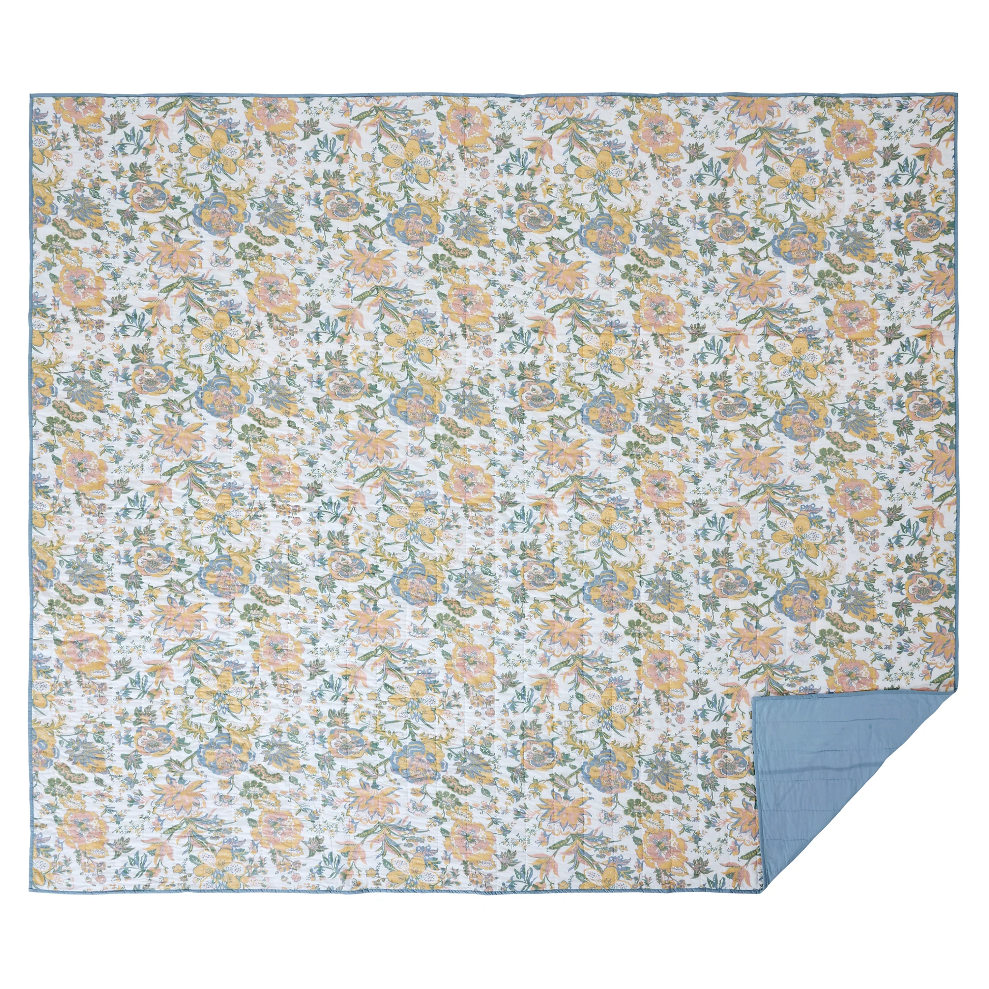 Wilder King Quilt Pastel Floral Design - Image 6