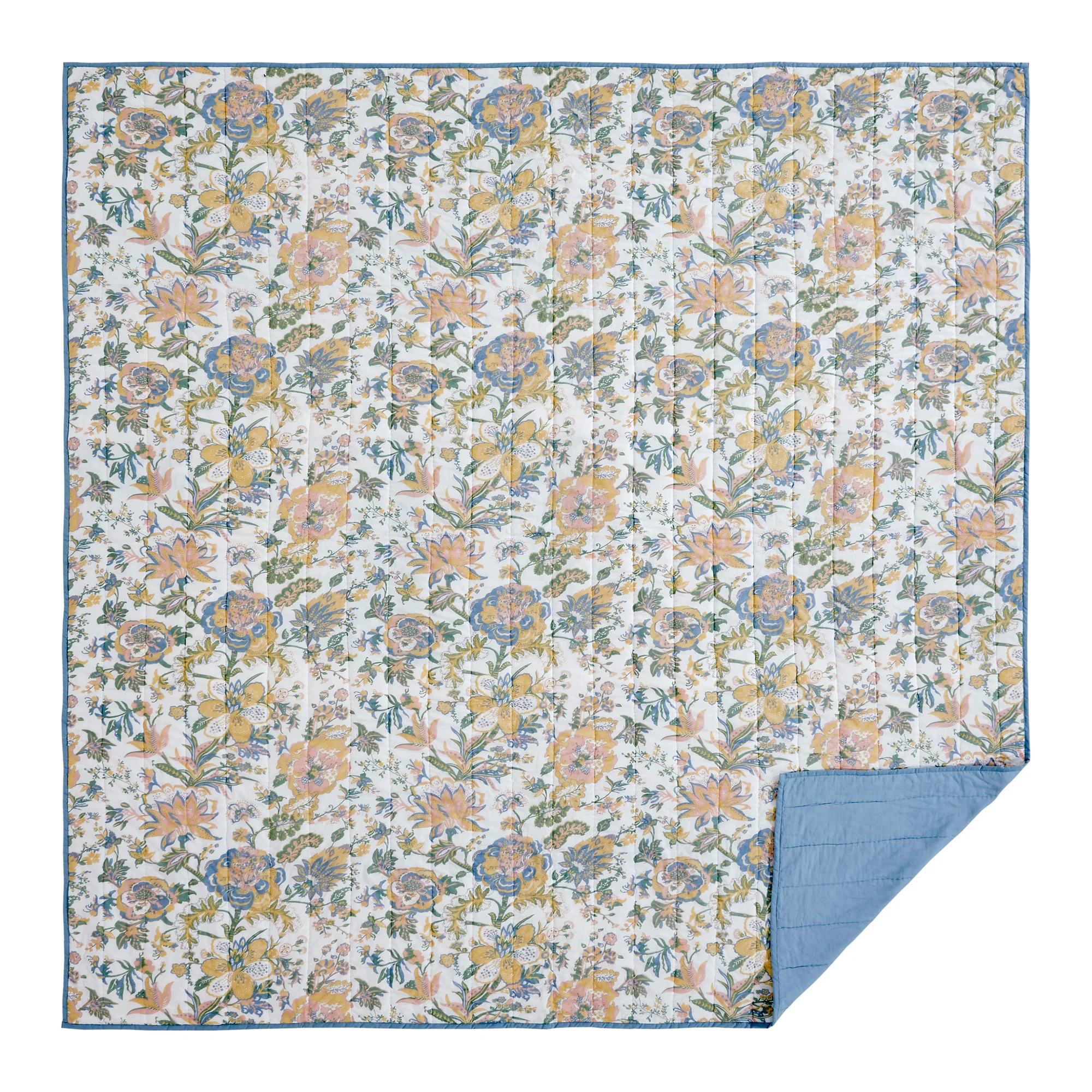 Wilder Queen Quilt Pastel Floral Design - Image 3