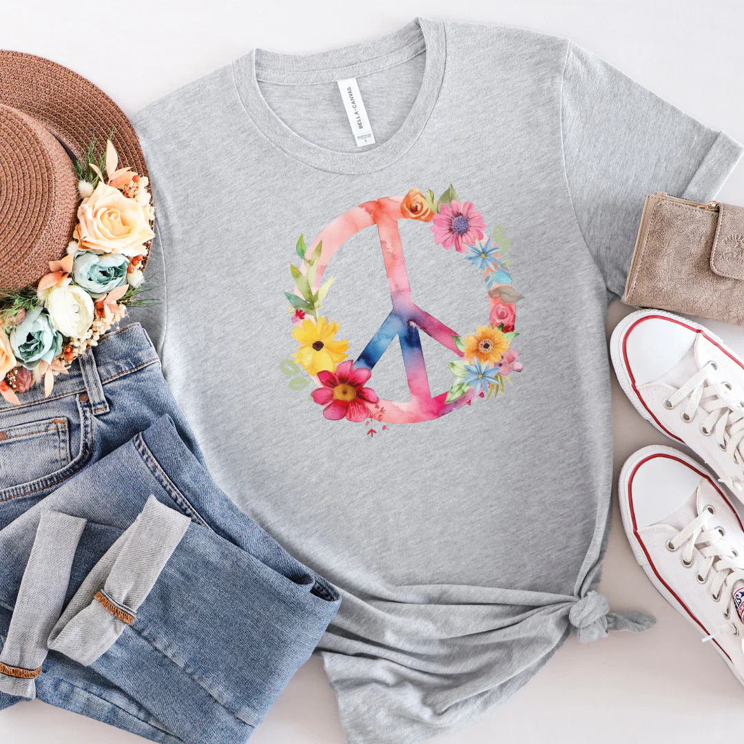 🔥 Wildflower Peace Sign Cozy T-Shirt - Image 8