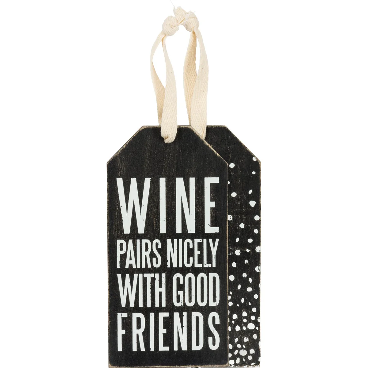 Wine Pairs Nicely With Good Friends Bottle Tag