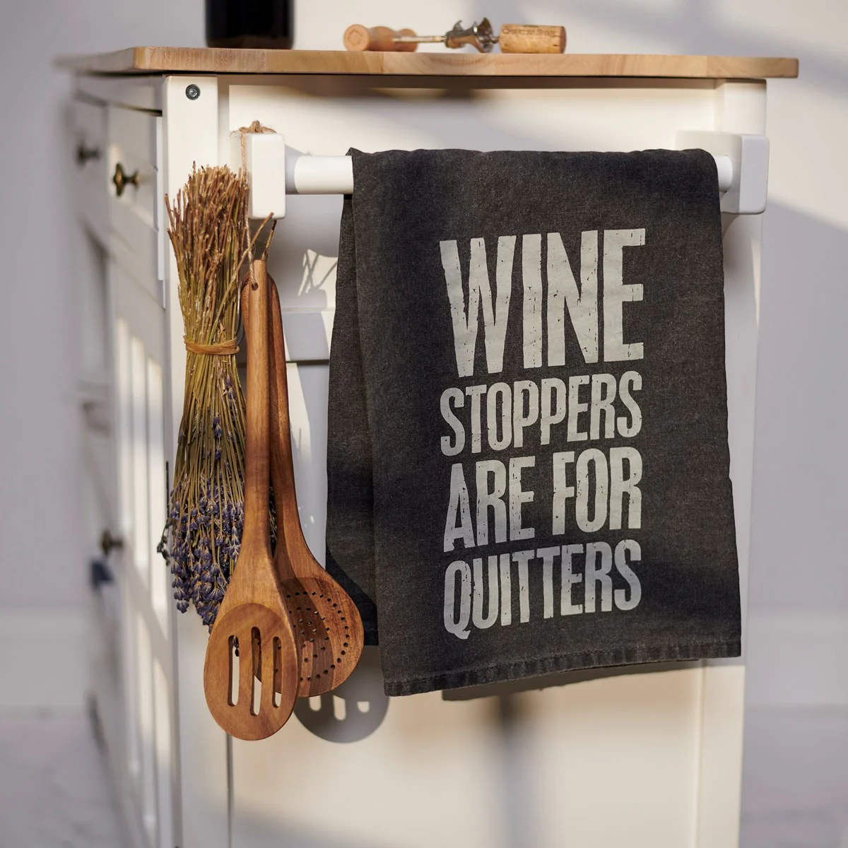 Wine Stoppers Are For Quitters Kitchen Towel - Image 3