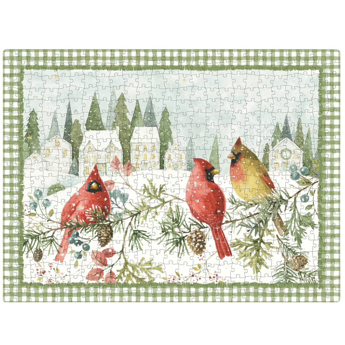 Winter Cardinal 500 pc Jigsaw Puzzle - Image 2
