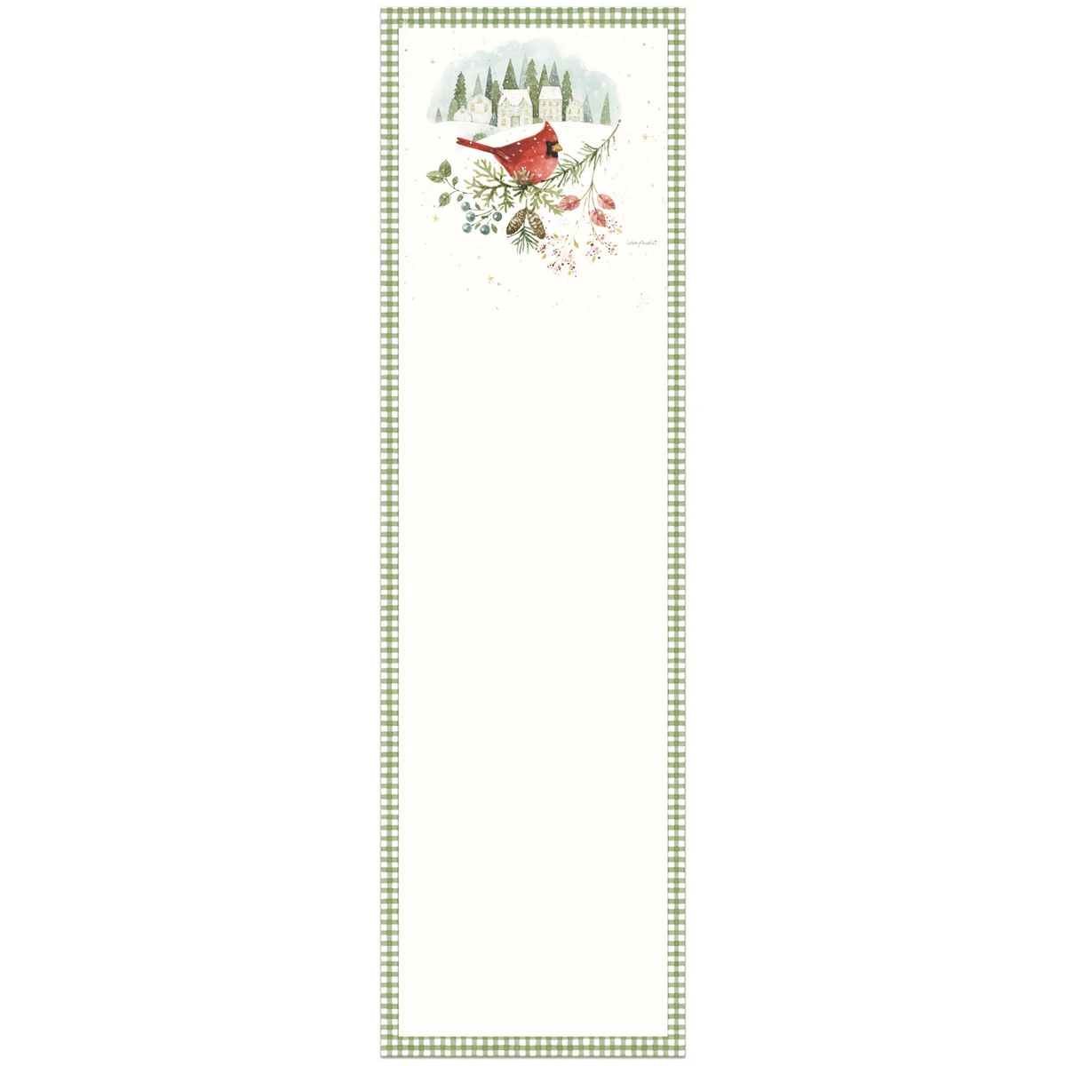 Winter Cardinal Magnetic List Pad