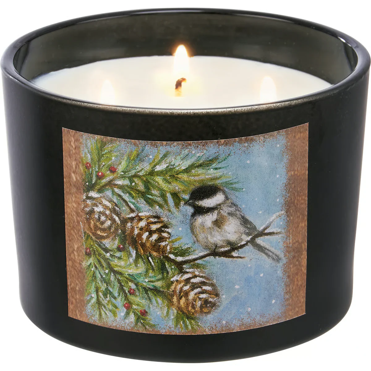 Winter Chickadee 14 oz Spruce Scenterd Jar Candle