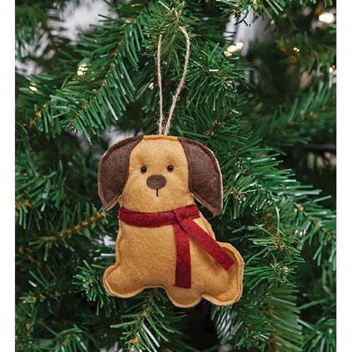 ๐ Winter Dog with Scarf Felt Ornament - Image 2