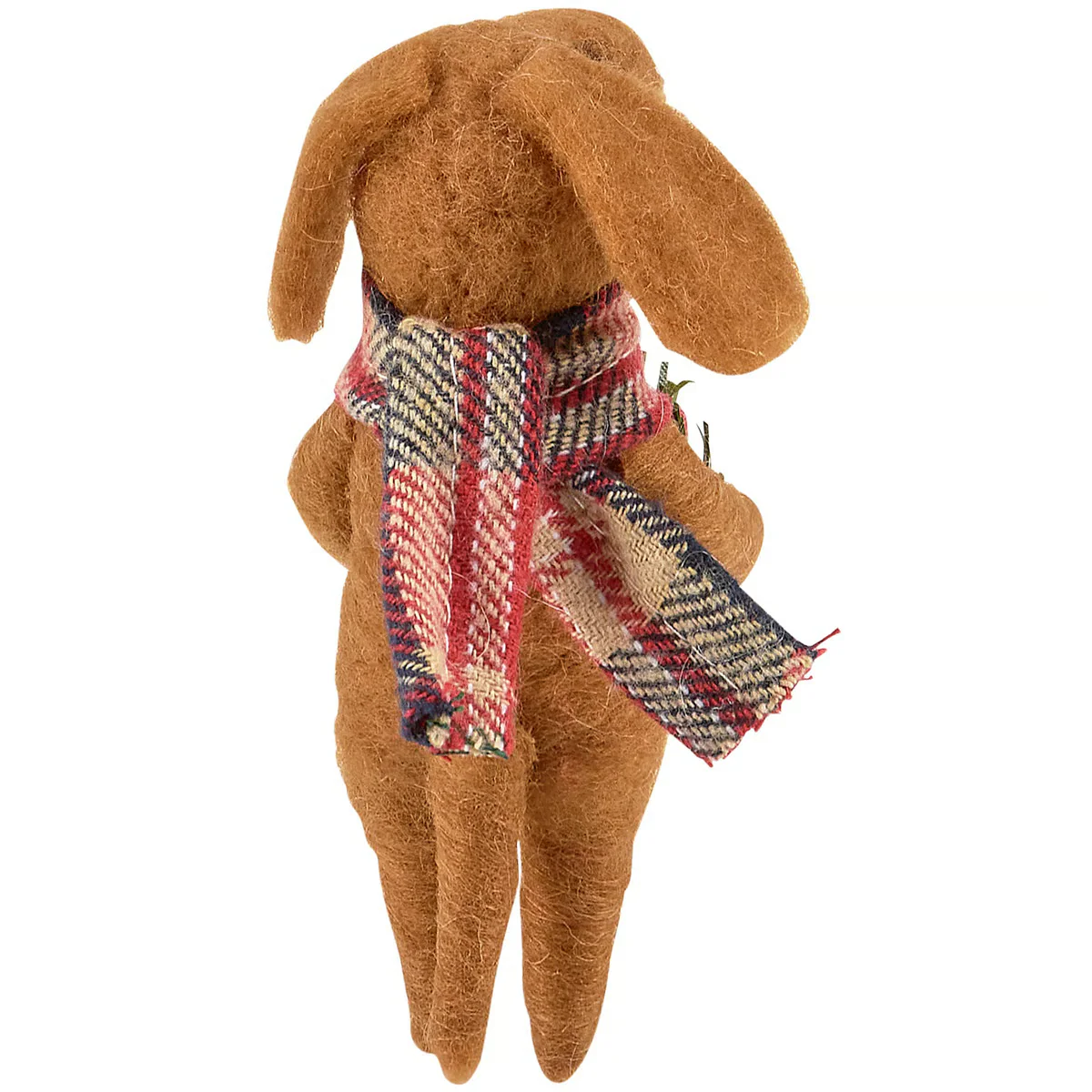 Winter Dog with Wreath Felt Critter Figure - Image 3