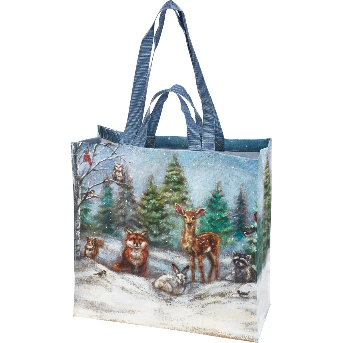 💙 Winter Family Animals Reusable Market Tote