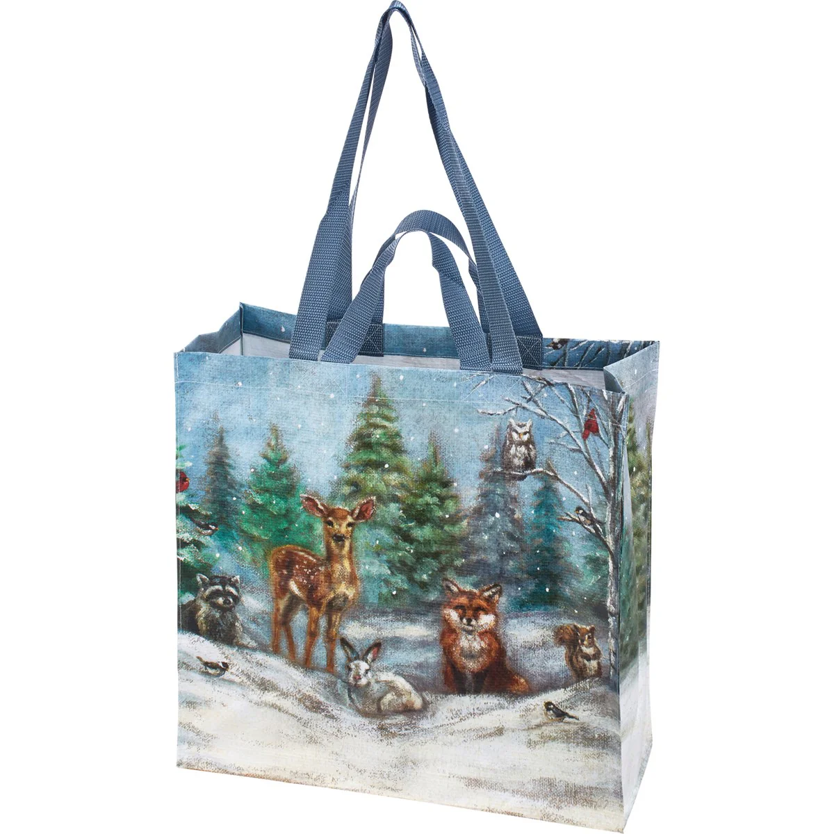 💙 Winter Family Animals Reusable Market Tote - Image 3