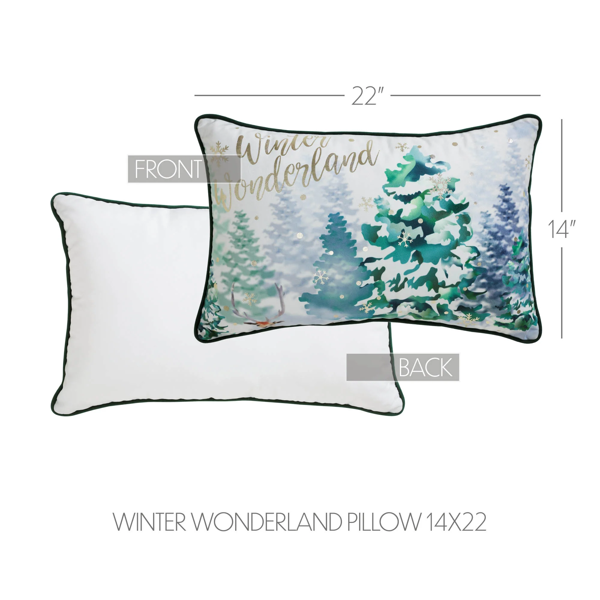 Winter Wonderland Pillow 14" x 22" - Image 5