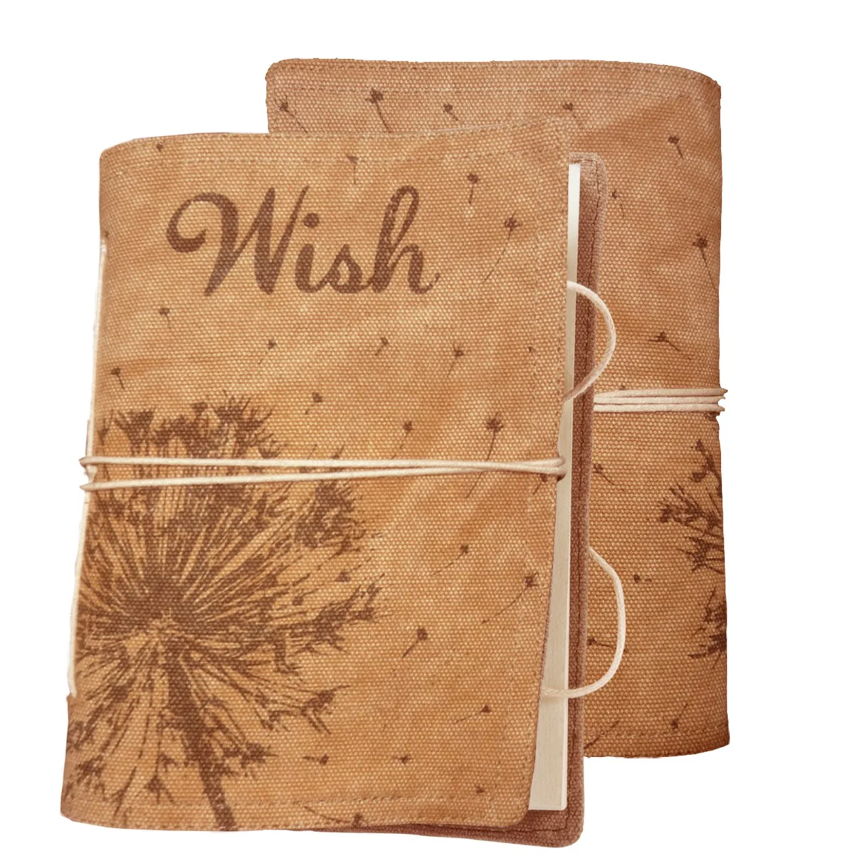 Wish Dandelion Canvas Journal Unlined Pages
