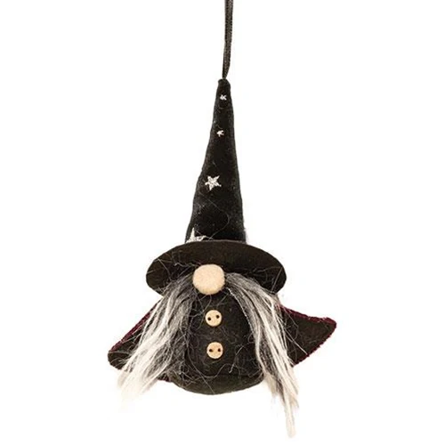 ๐ Witch Gnome 6" Fabric Ornament