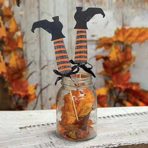 ๐ Witch Legs and Boots 10.5" Decorative Stakes - Image 2