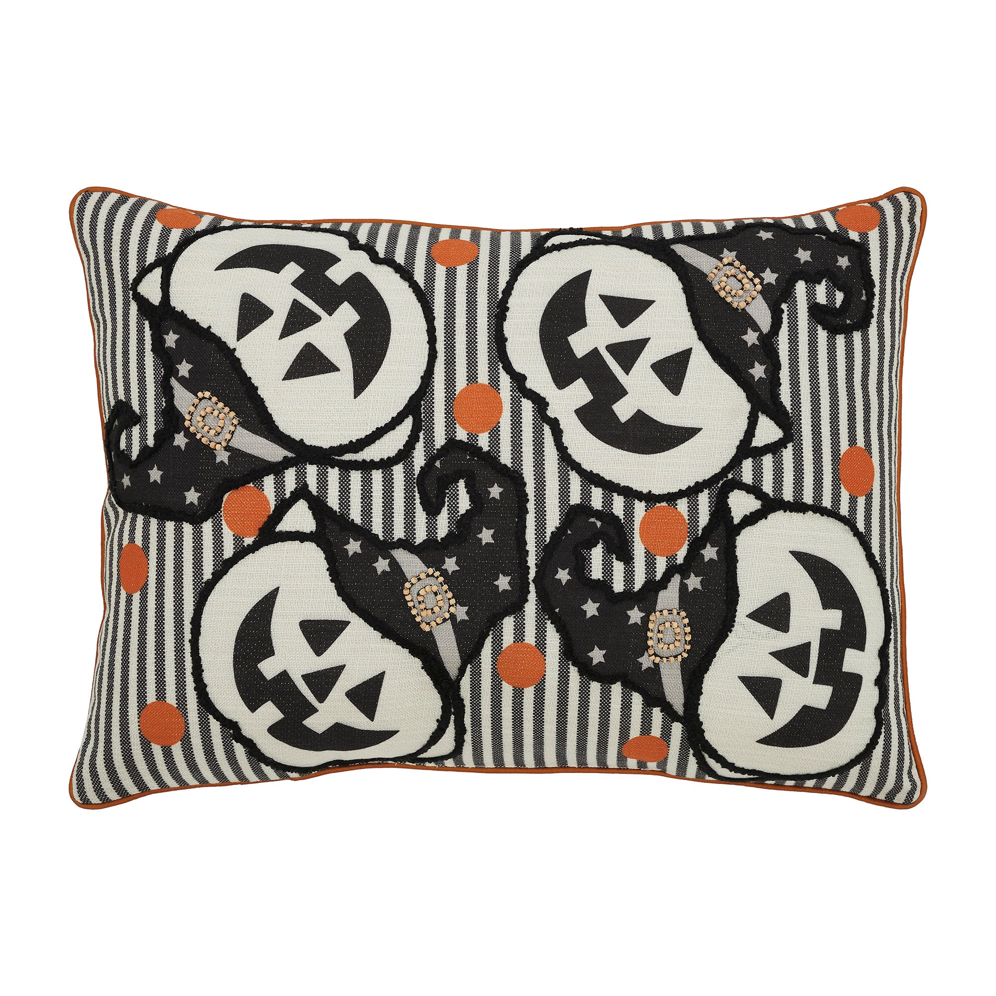 Witchy Pumpkins Striped Accent Pillow - Image 3