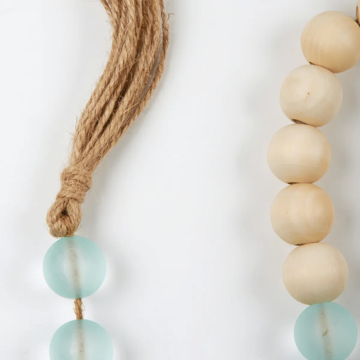 Wood And Sea Glass Garland 58" long - Image 3