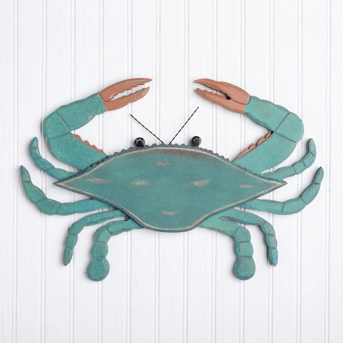 Wooden Blue Crab Wall Decor
