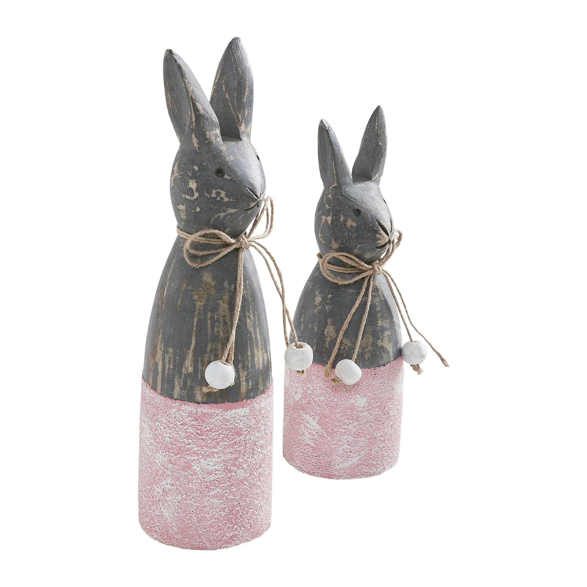 Wooden Cone Bunnies with Pink Base Set - Image 4