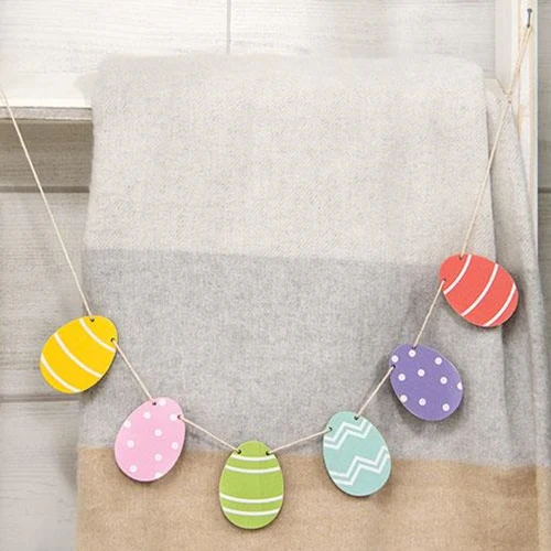 Wooden Easter Egg Mini Garland - Image 2