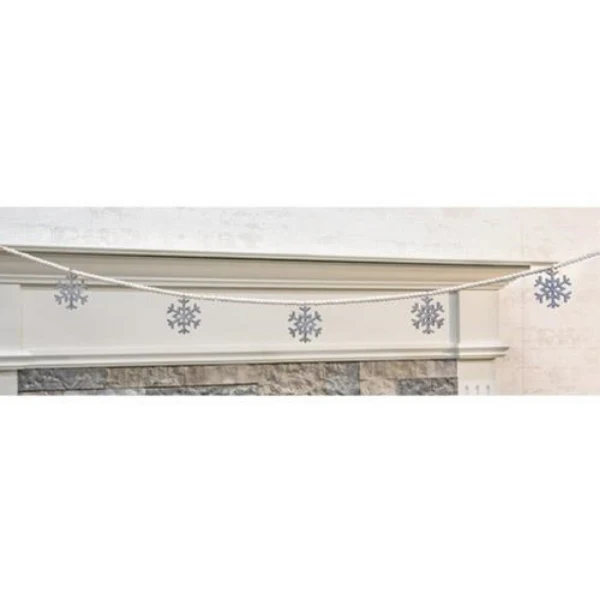 Wooden Snowflake Bead 62 in Garland - Image 2