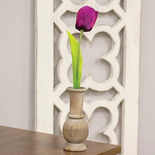 ๐ Wooden Tapered Vase 6.5" H - Image 2